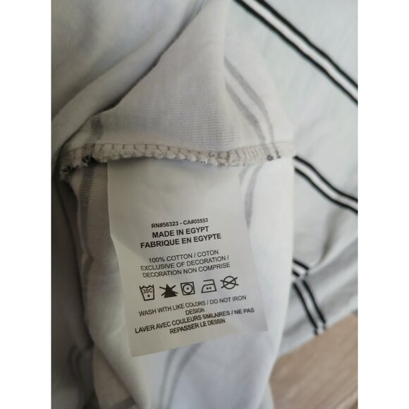 Nike Air Max 90 Embroidered Logo T Shirt Mens M White Striped Cotton CW4686-077 - Picture 9 of 11